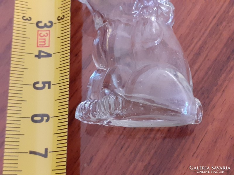 Régi kölnis üveg kiskutya alakú vintage parfümös palack