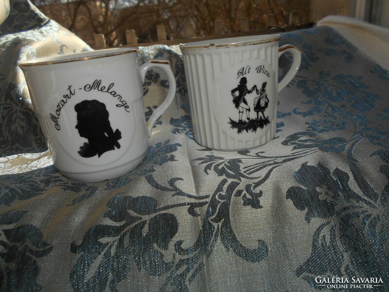 Retro shadow porcelain mug 2 - 2.5 dl - the price applies to 2 pcs
