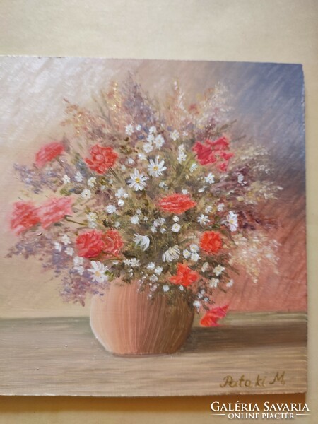 Oil painting: still life with roses