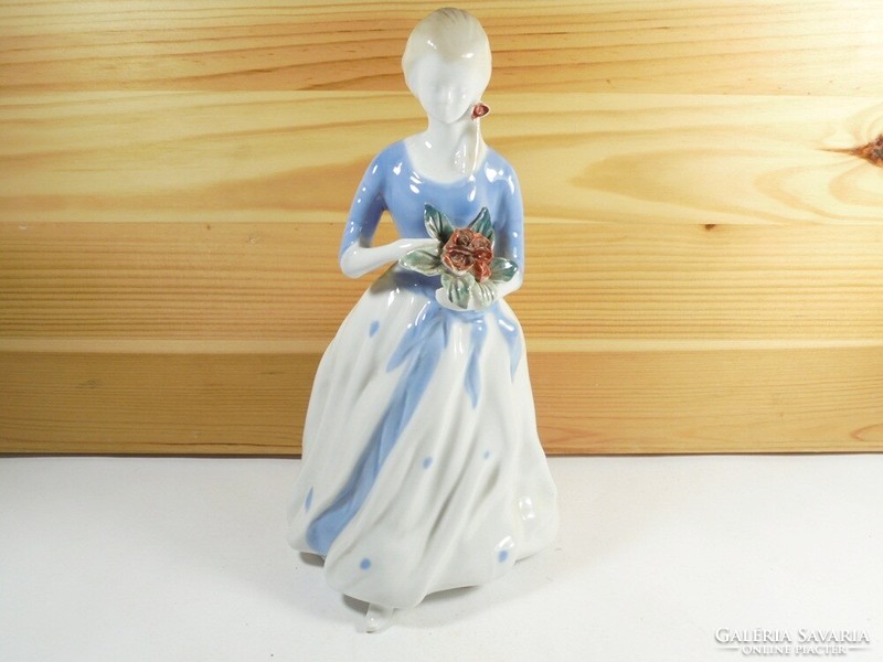 Old retro porcelain lady woman figure statue