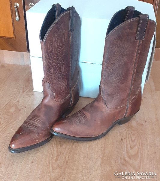 Amerikai bőr western csizma. 42-es