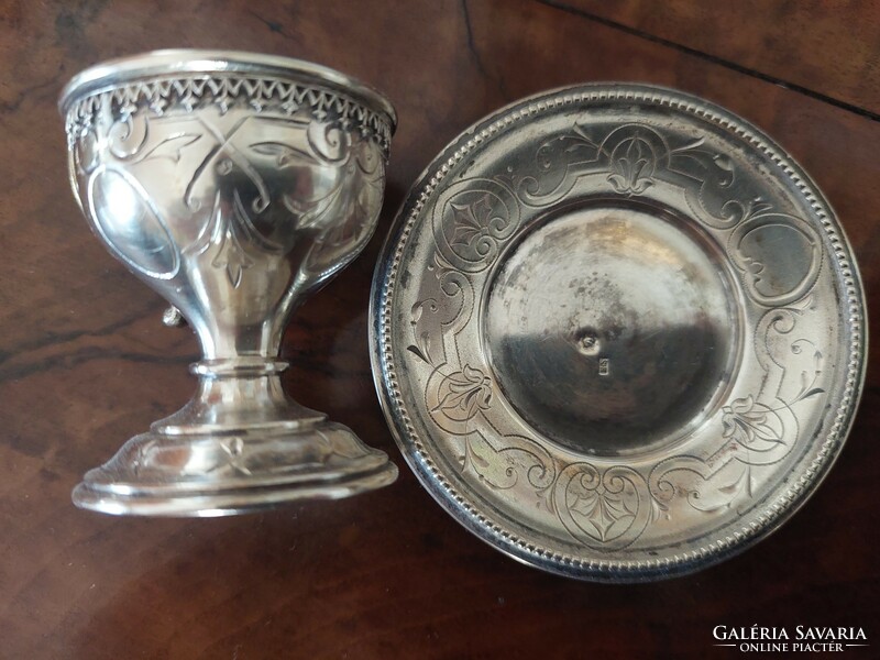Antique silver cup and base around 1900