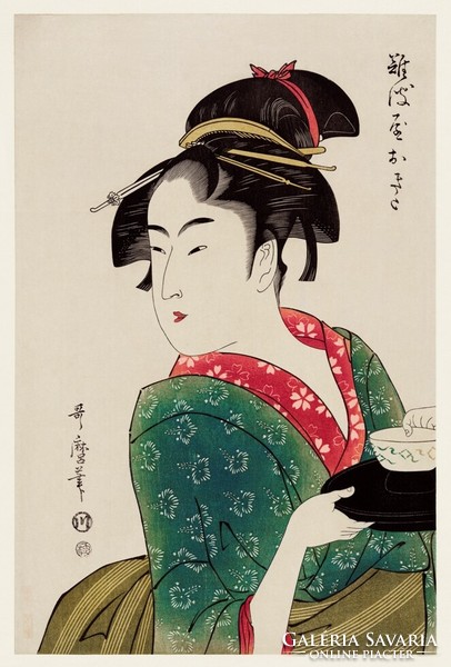 Utamaro Kitagawa - Hölgy csészével - reprint