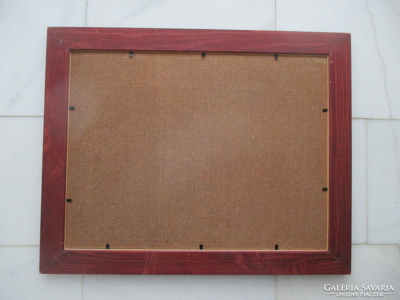 Classic wooden picture frame with glass, back, in mint condition