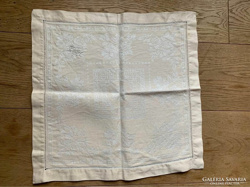 Antique azure monogrammed textile napkins 5 pcs