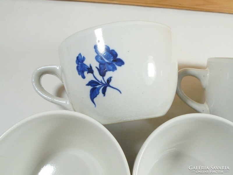 Old retro ceramic mug cup with flower pattern 5 pcs