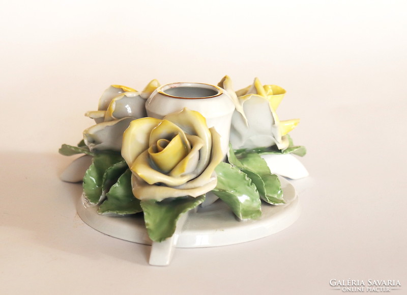 Herend tertia candle holder with roses