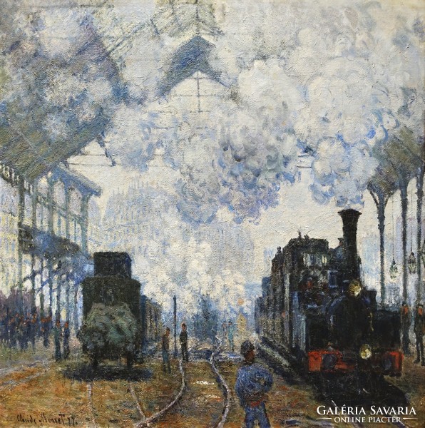 Claude Monet - A Saint-Lazere pályaudvar - reprint