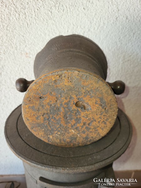 Huge antique heavy cast iron mortar