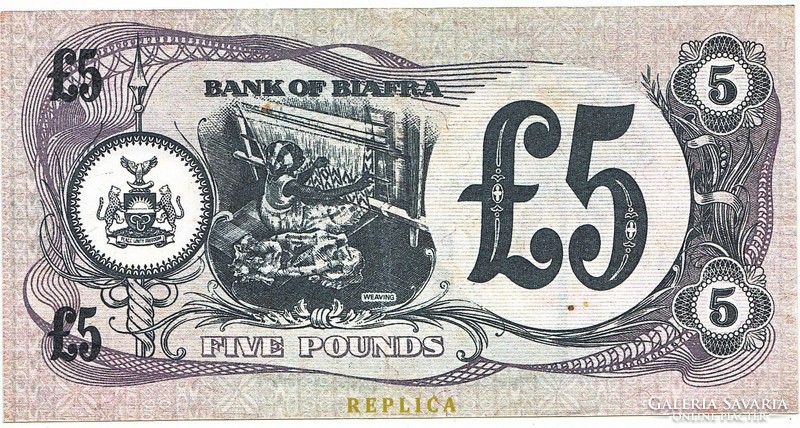 Biafra £5 1968 Replica