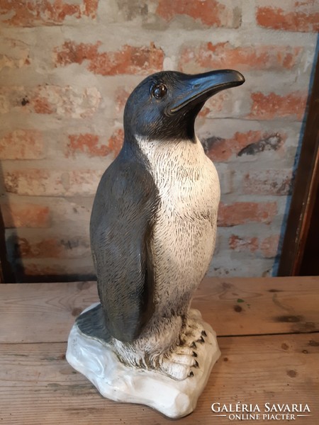 Composite penguin sculpture