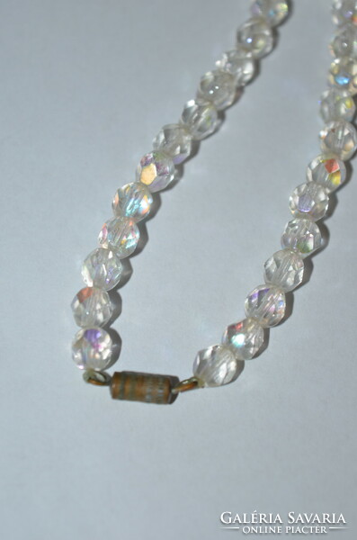 Magnificent size, beautiful Czech crystal necklace with luster