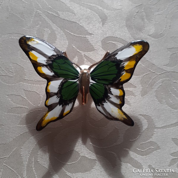 Hand painted porcelain butterfly and butterfly