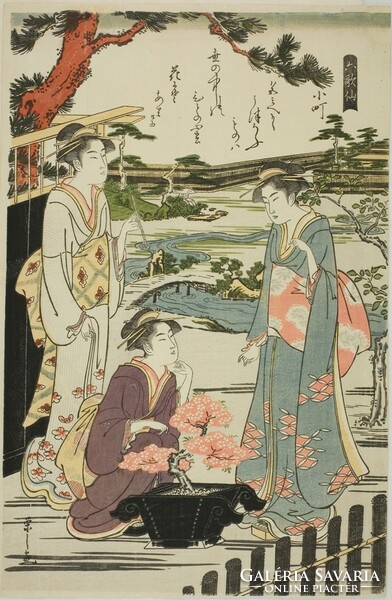 Chōbunsai Eishi - Kamochi (A hat halhatatlan költő sorozatból) - reprint
