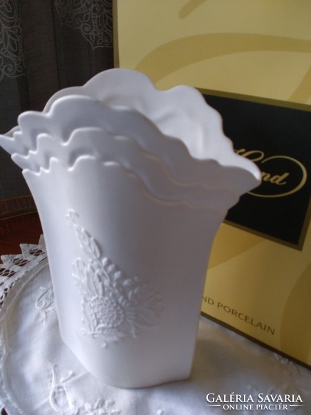 Herendi jubileumi váza litofán átlátszó porcelán