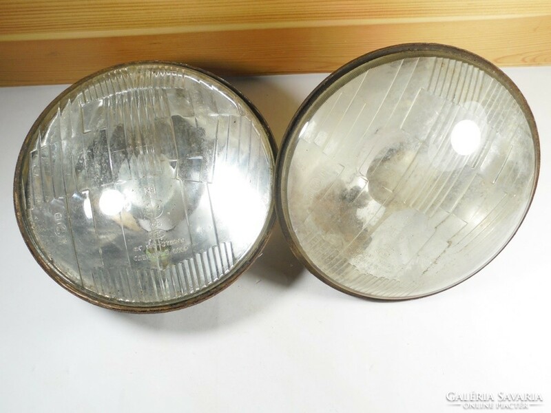 Retro old vintage car headlight lamp and switchgear - cccp Soviet-Russian 2 pcs