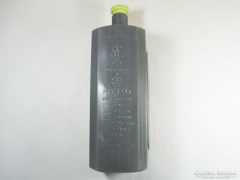 Retro hypo plastic bottle embossed inscription - red October mgtsz. - From the 1980s