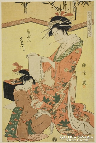 Chōbunsai eishi - courtesans parodying the seven sages - reprint