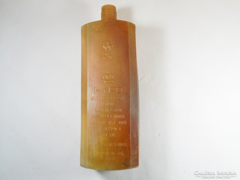 Retro hypo plastic bottle embossed inscription - red October mgtsz. Ócsa - from the 1980s