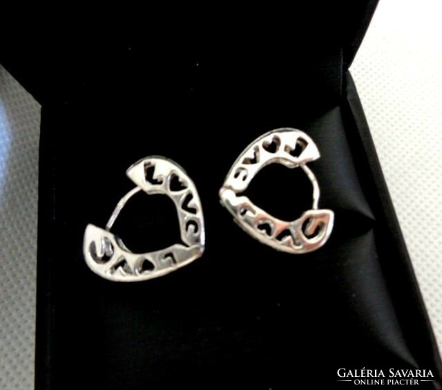 Silver openwork cz earrings