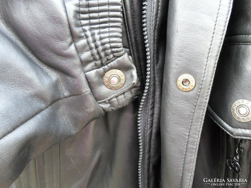 Men's leather jacket, jacket 5. (Retro black leather jacket)