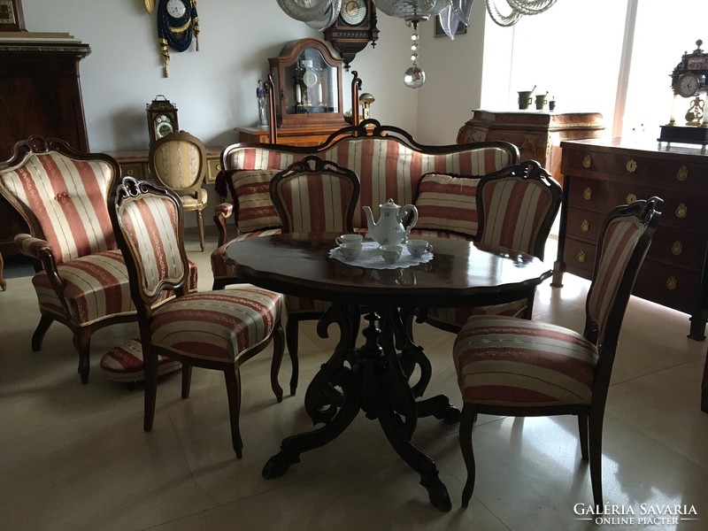 Marked antique living room set
