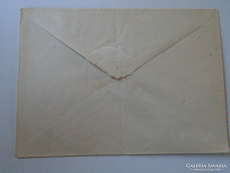 D193744 old registered letter envelope 1967 szolnok - sugar factory - machine stamp red meter ema