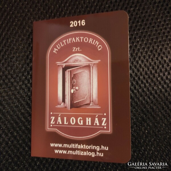 Multifactoring zrt. Card calendar 2016