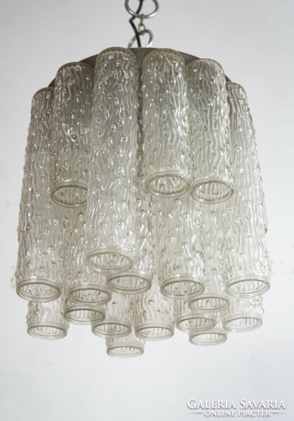 Cylindrical Murano glass chandelier (based on the design of Toni Zuccher)