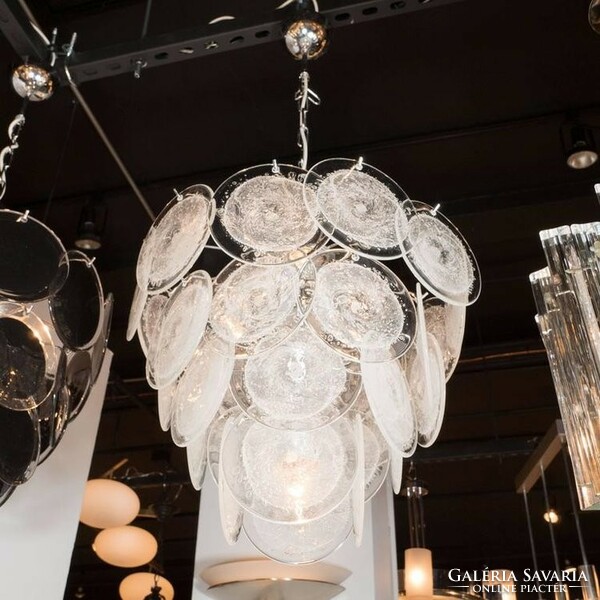 Modern vistosi style textured glass chandelier
