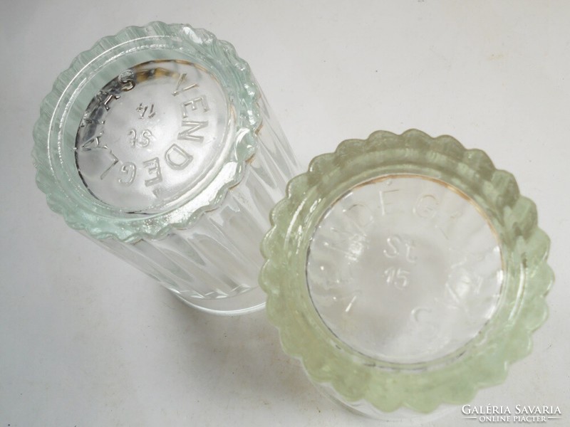 Régi retro kocsmai üveg pohár Vendéglátás felirattal 2 db