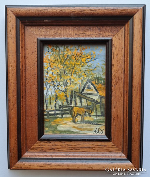 Painting by Mikhail Volkov with a frame