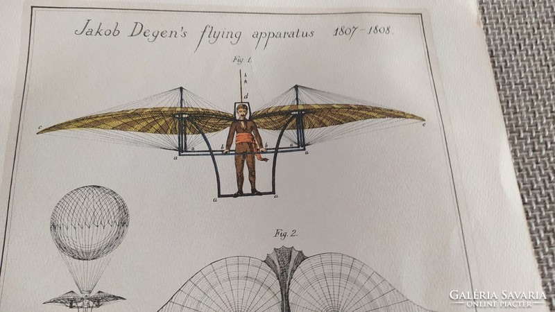 (K) Malév naptár Jakob Degen's flying apparatus