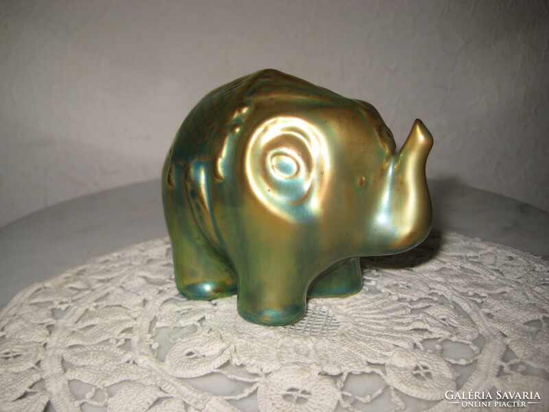 Zsolnay eozin art deco small elephant