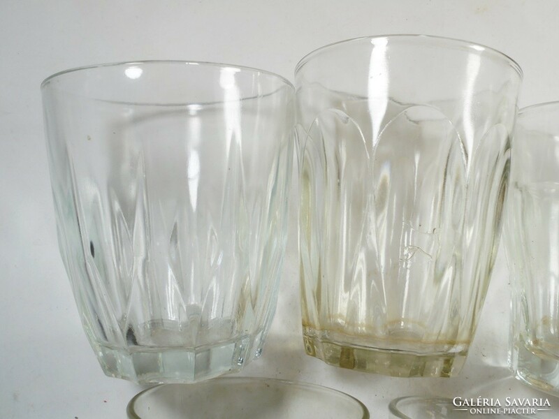 Old retro glass soda water glass, 5 different ussr markings, made in Russia