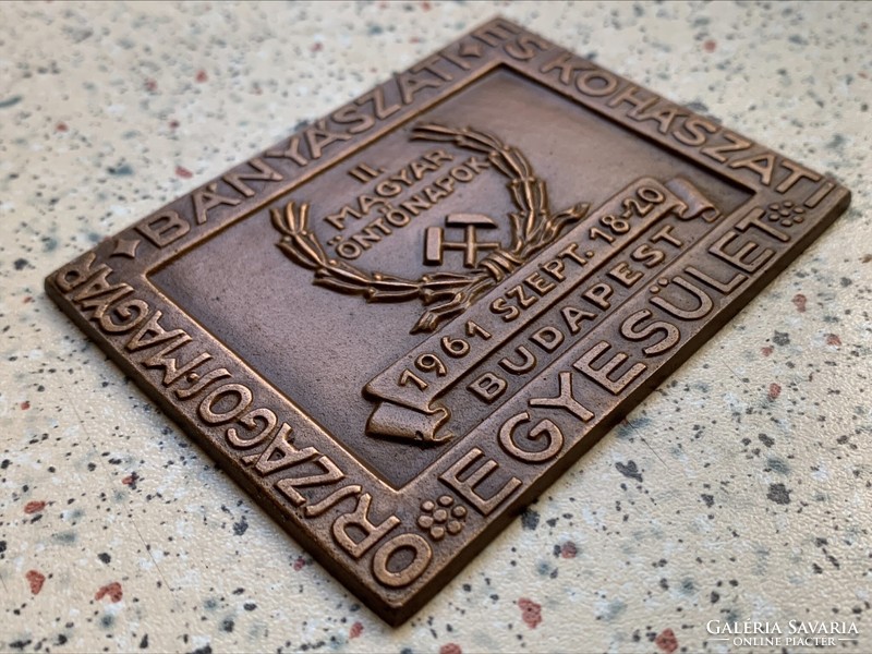 1961. Ombke II. Hungarian casting days copper plaque