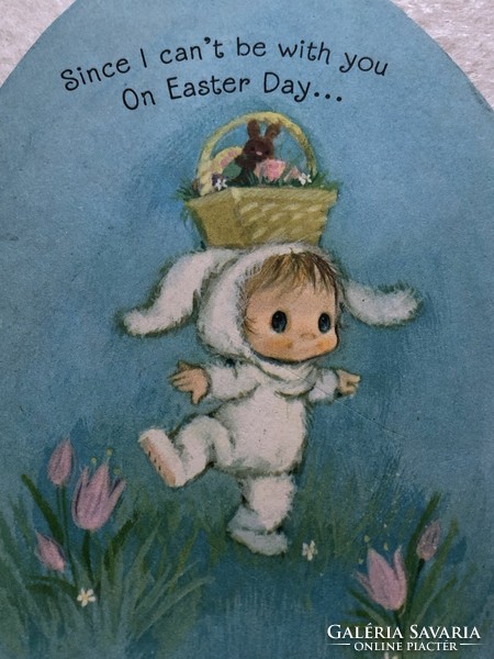 Régi Húsvéti tojás formájú grafikus képeslap  - Ausztrália                   -3.