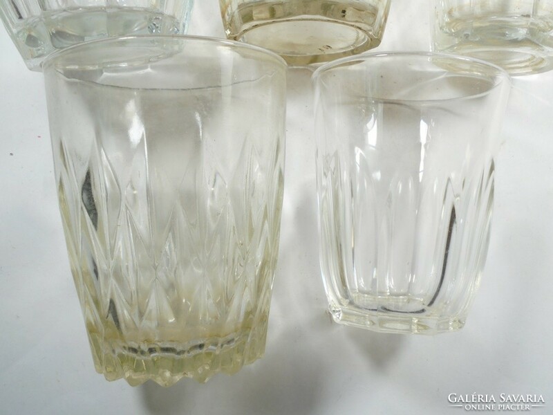 Old retro glass soda water glass, 5 different ussr markings, made in Russia