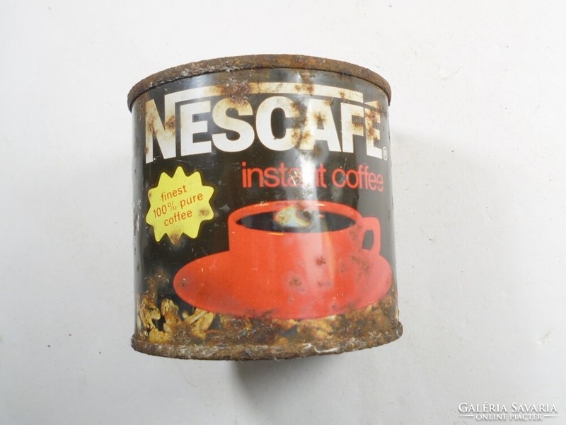 Retro metal tin box - nescafé nestlé délker - from the 1970s