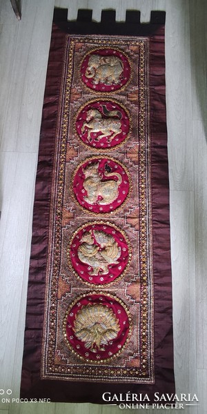 165 Cm x 55 cm kalaga Burmese or Thai pattern large size handmade wall picture tapestry