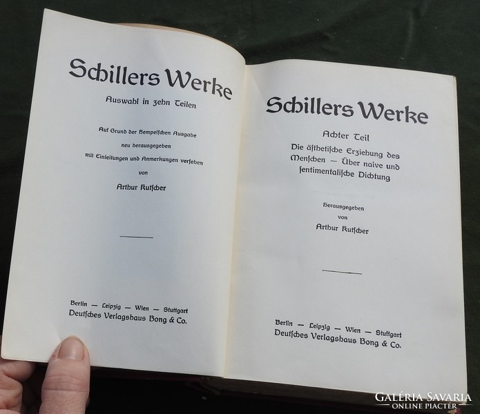 Golden classic library. Schillers werke achter teil hardcover by arthur kutscher (ed