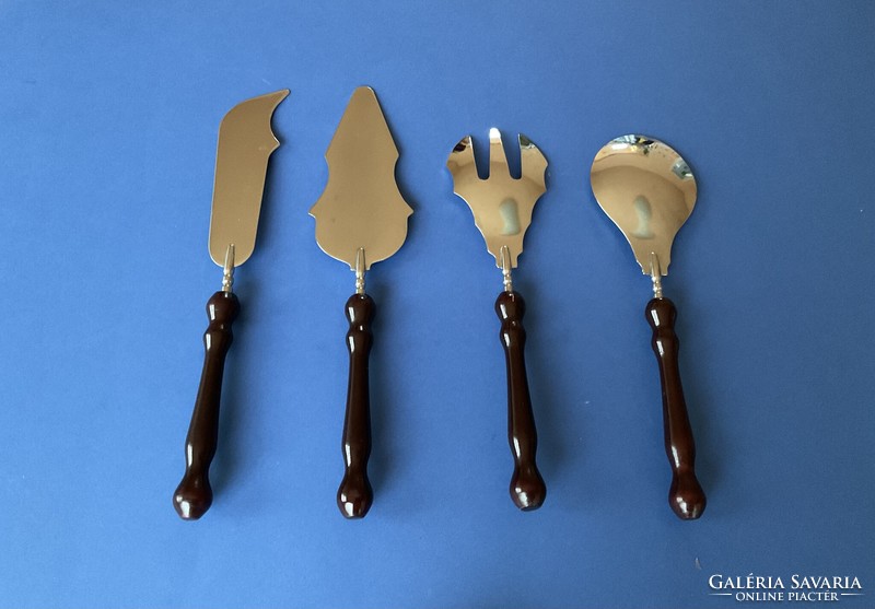 Set of wooden serving utensils new