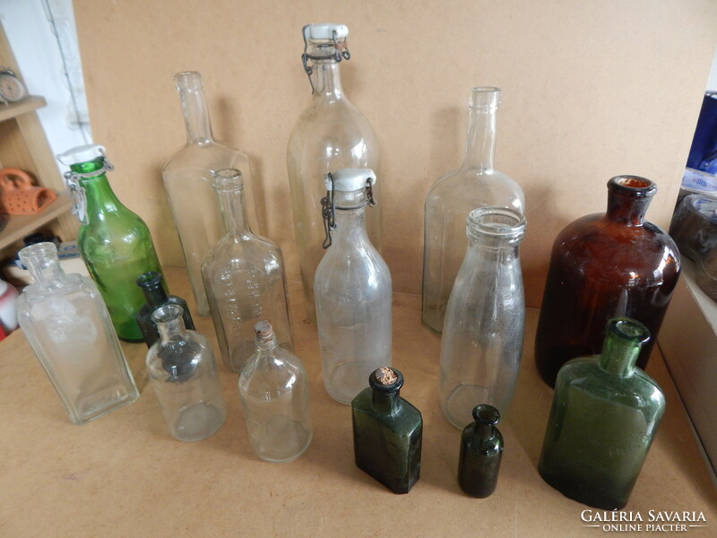 15 old bottles for sale together
