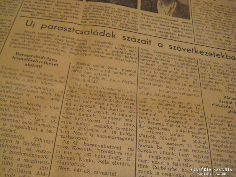 Transdanubian diary, February 18, 1956. The m. D.P. The newspaper of the Baranya County Committee