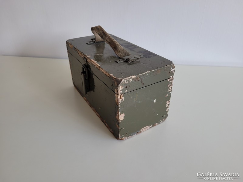 Military wooden chest box bag