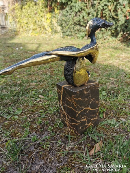 Interesting abstract - bronze sculpture