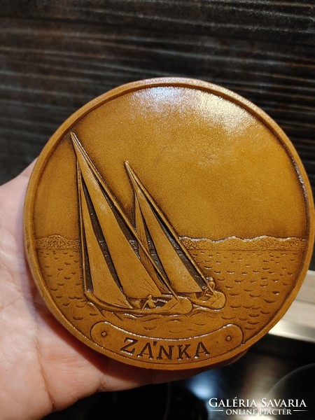 Zánka Balaton sailing ceramic wall decoration pioneer