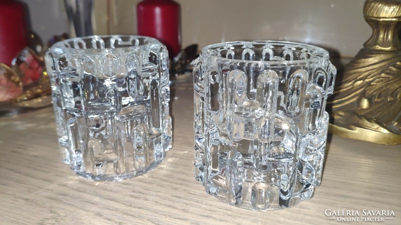 Pair of Frantisek vízner labyrinth candle holders