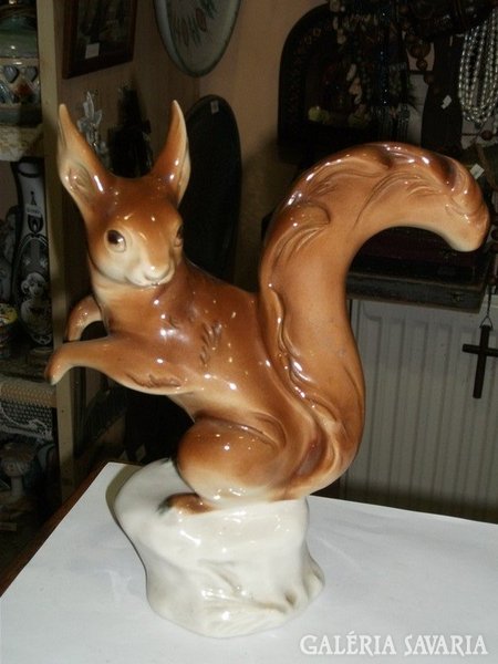 Czechoslovak porcelain squirrel figure