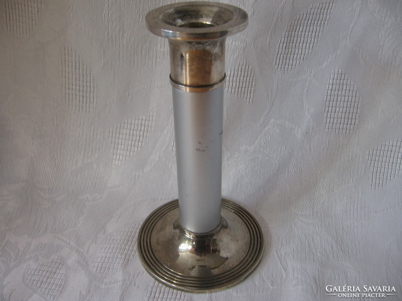 Art deco silver plated candle holder